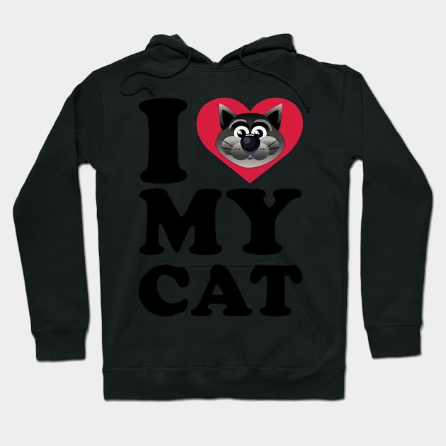 i love my cat Hoodie by Pet & Nature Lovers